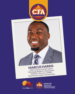 Mortgage Bankers Association scholarship recipient